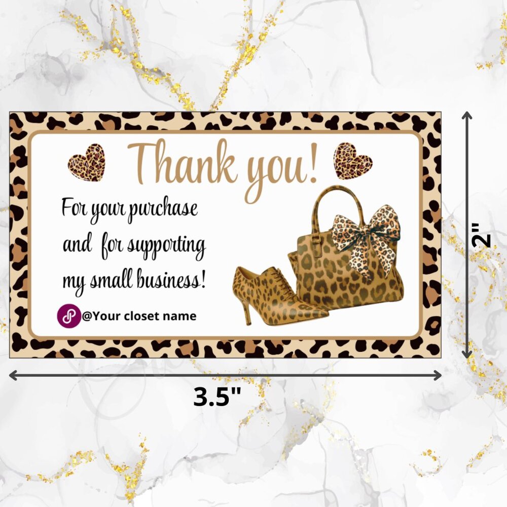 120 Pack Animal Print Personalized Thank You Cards & Stickers - Picture 6 of 8